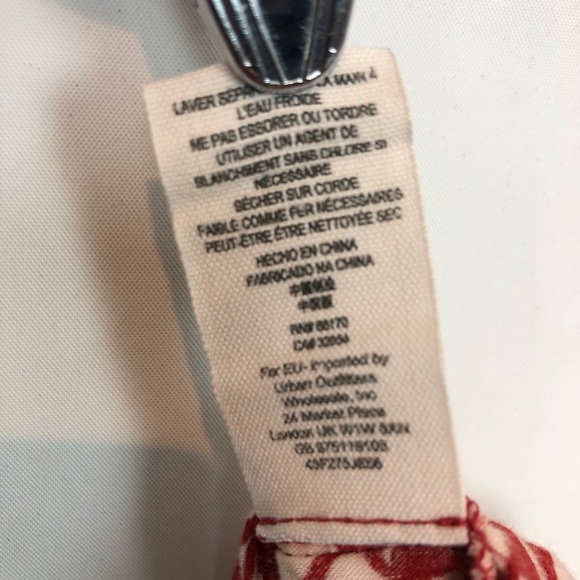 Free People Block Print Tie Neck Topper Cardigan M - Picture 7 of 8